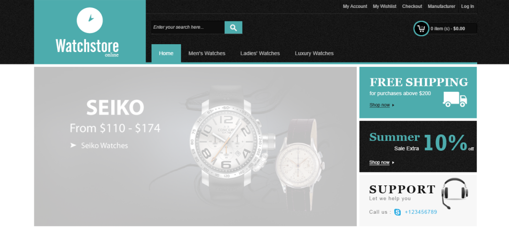 Online watch store